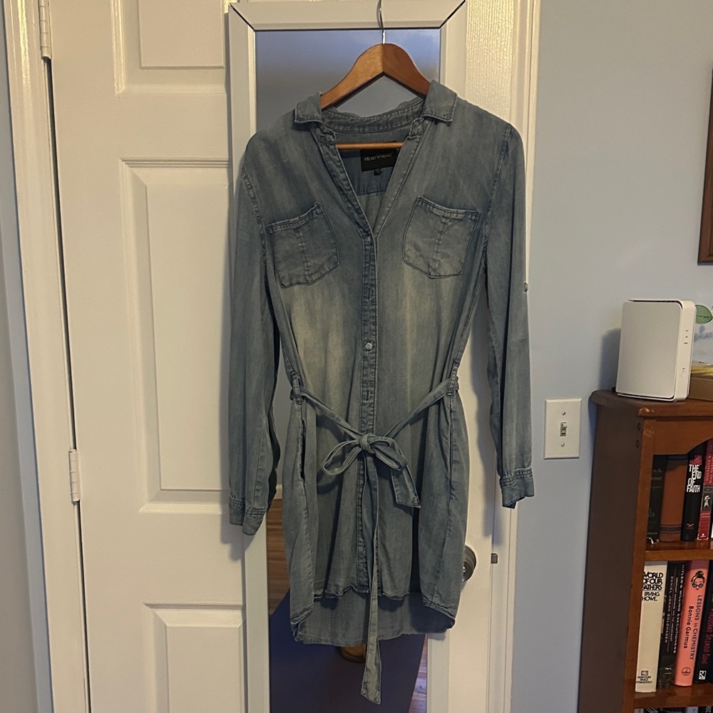 Velvet Heart Blue Denim Midi Dress